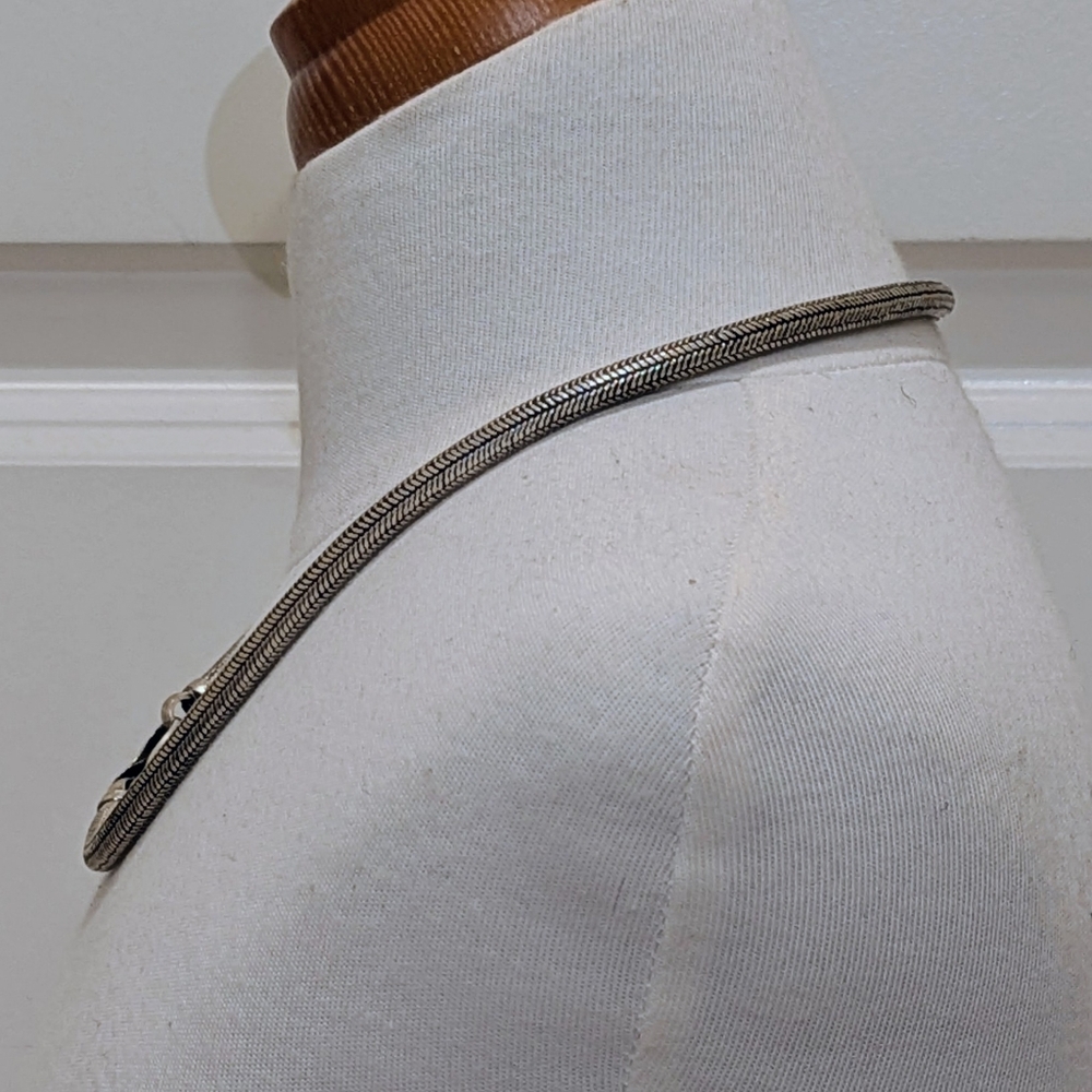 NWT Beckwoman 18" Oxidized Super Chunky Snake Chain Necklace with Hook Clasp - Picture 6 of 7